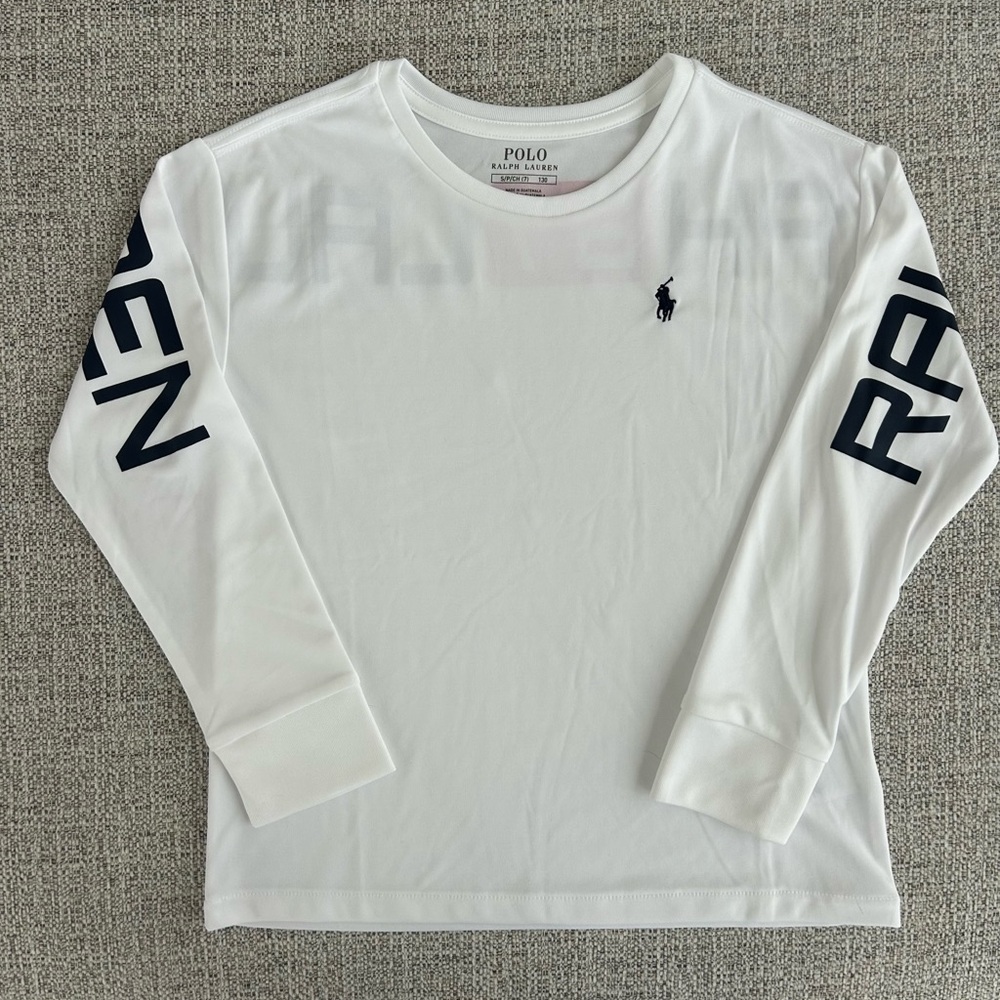 Polo Ralph Lauren Girls Small (7) White Long Sleeve